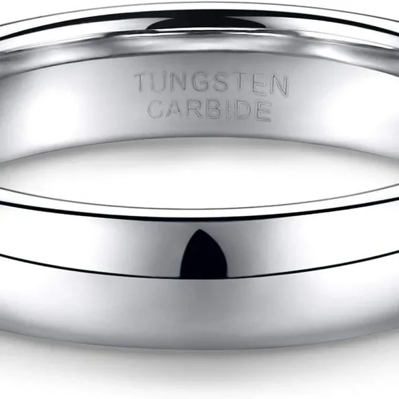 2mm 4mm 6mm 8mm Tungsten Wedding Band Ring for Men Women Silver/Rose Gold/Rainbo - Picture 2 of 6